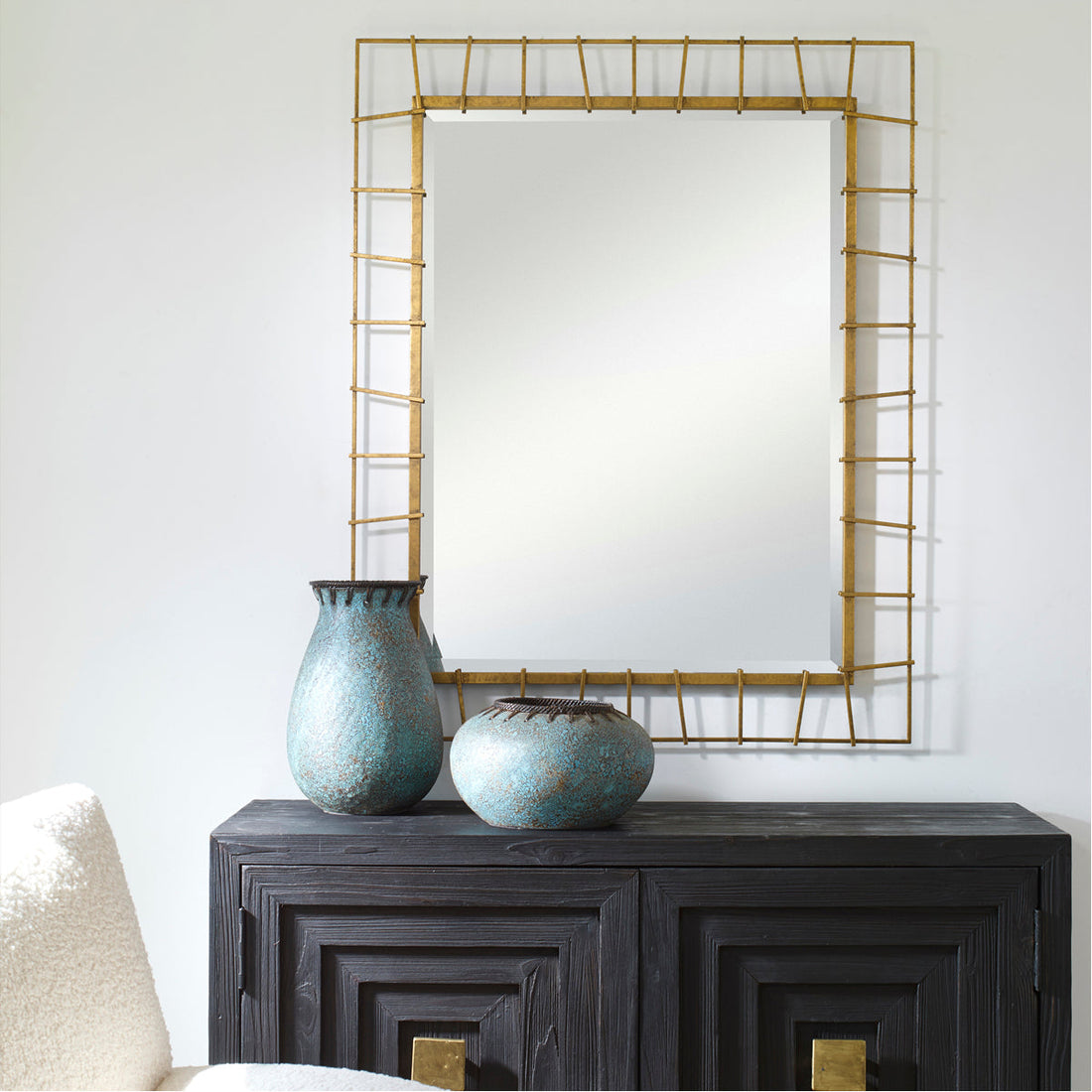 Uttermost Townsend Antiqued Gold Mirror