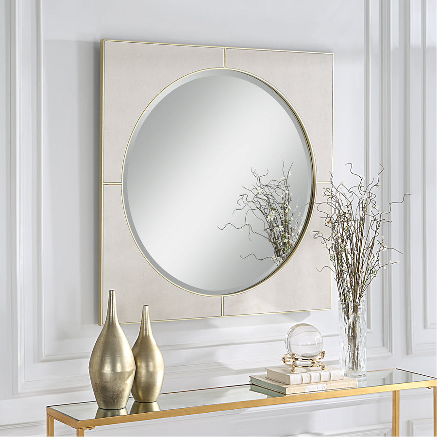 Uttermost Cyprus White Square Mirror