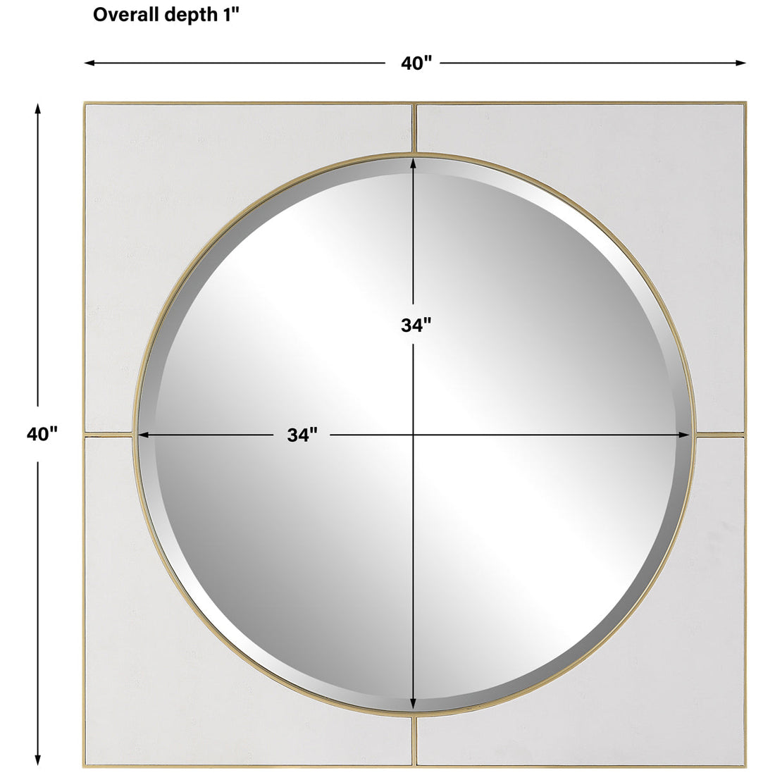 Uttermost Cyprus White Square Mirror