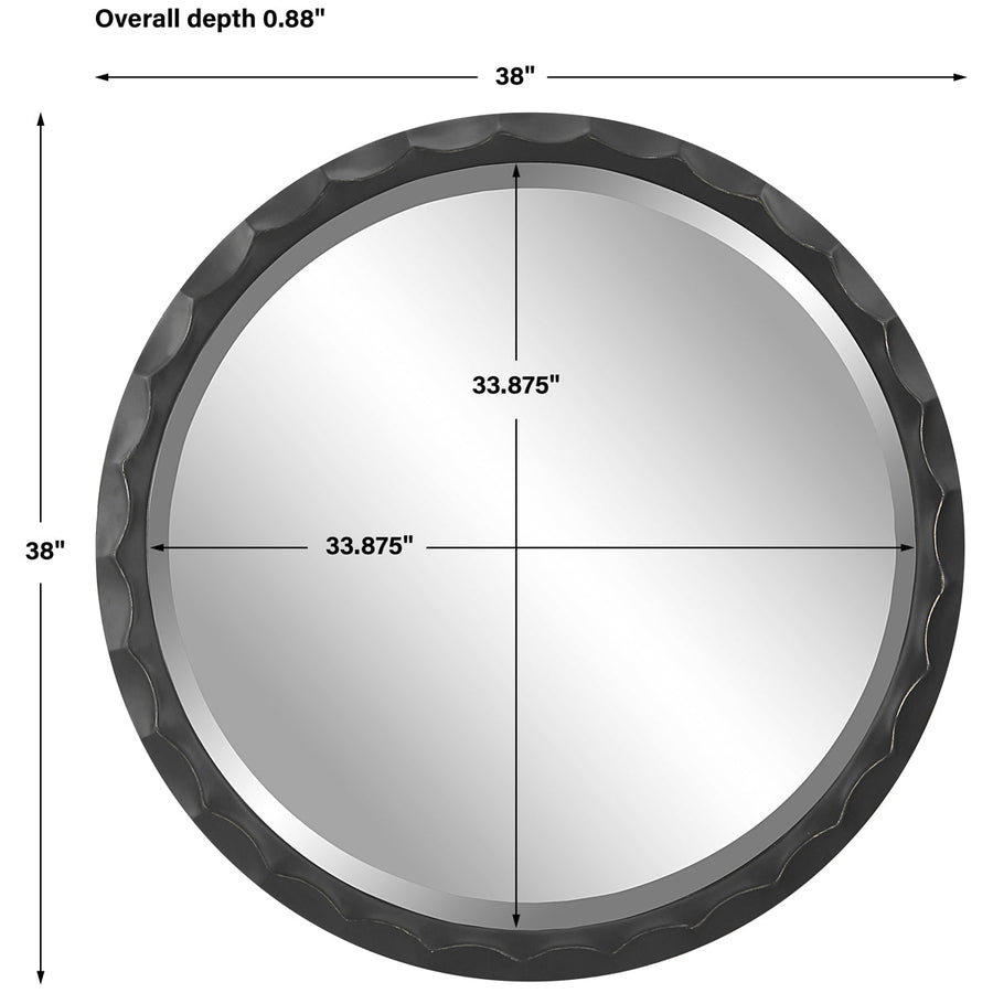 Uttermost Scalloped Edge Round Mirror