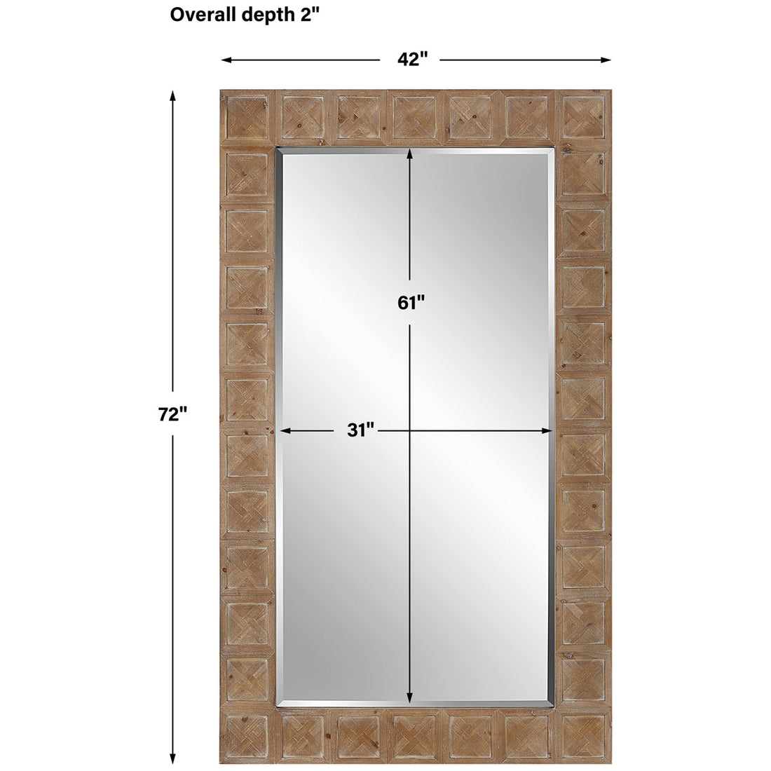 Uttermost Ranahan Rustic Farmhouse Mirror