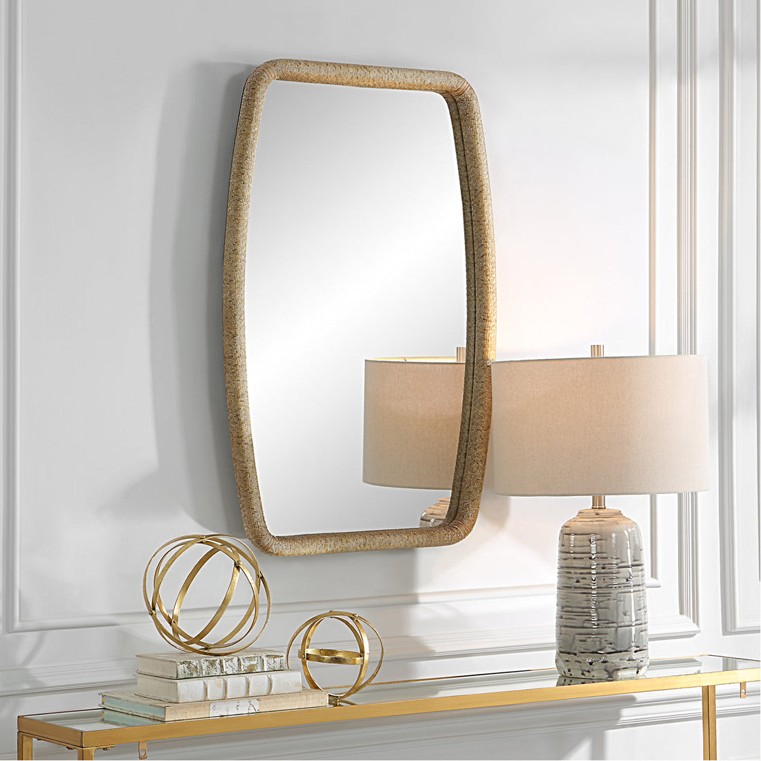 Uttermost Tiki Rattan Mirror