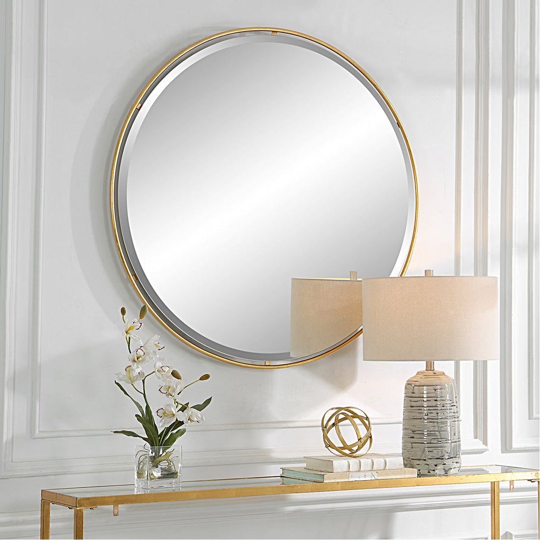 Uttermost Canillo Gold Round Mirror