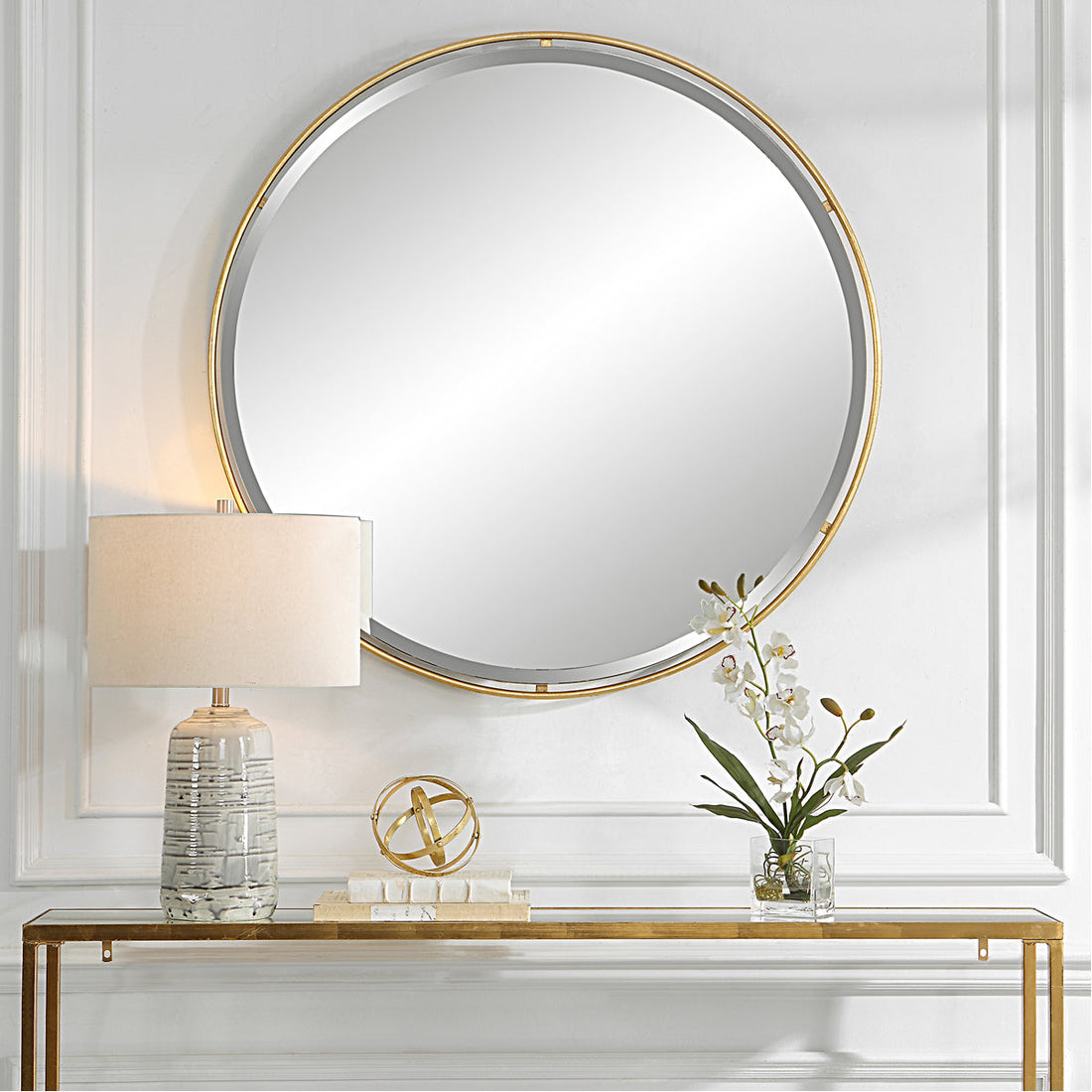 Uttermost Canillo Gold Round Mirror