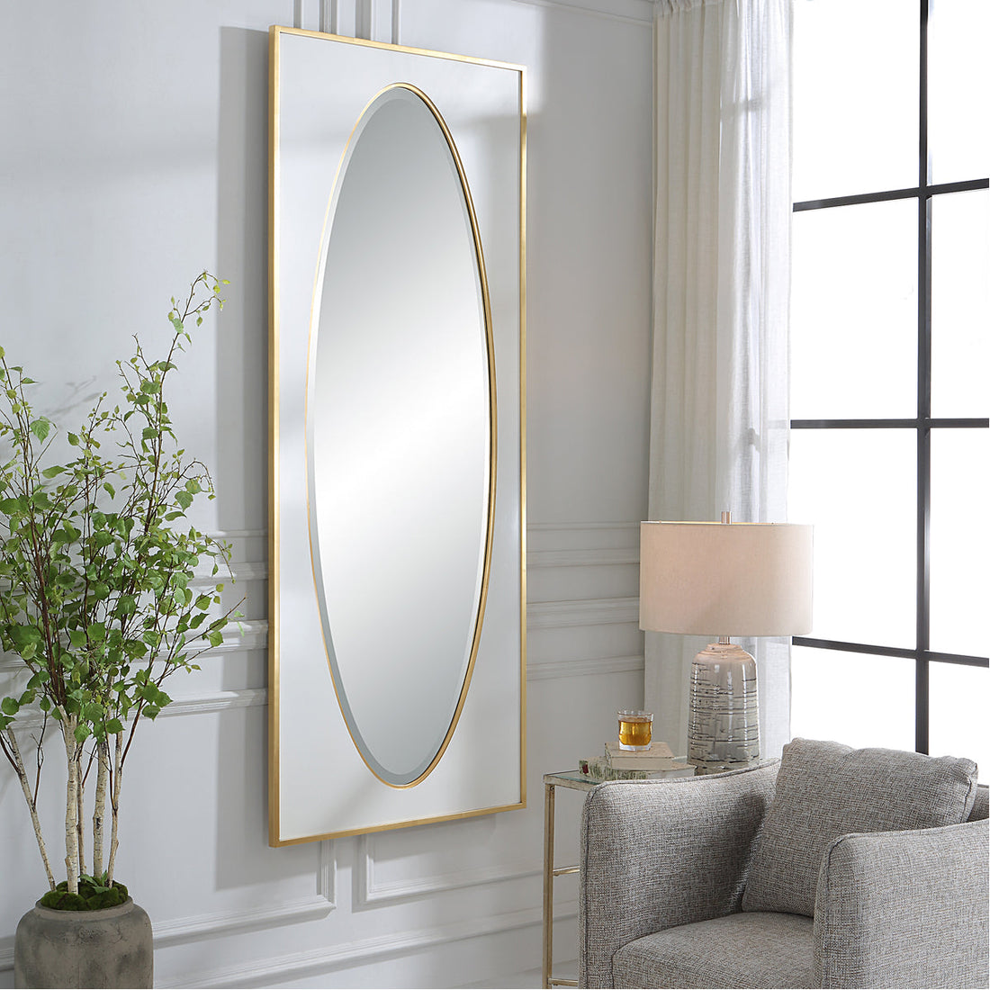 Uttermost Danbury White Mirror