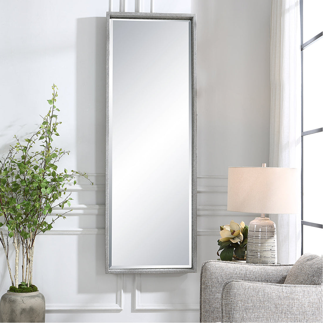 Uttermost Omega Oversized Silver Mirror