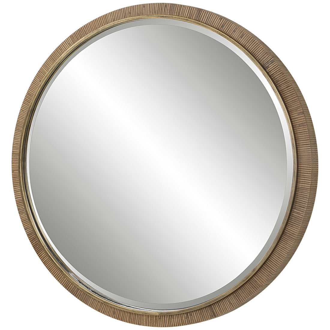 Uttermost Paradise Round Rattan Mirror