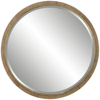 Uttermost Paradise Round Rattan Mirror