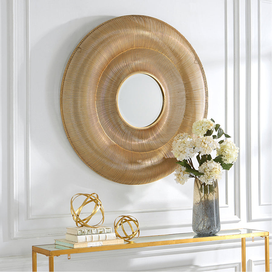 Uttermost Bauble Round Gold Mirror