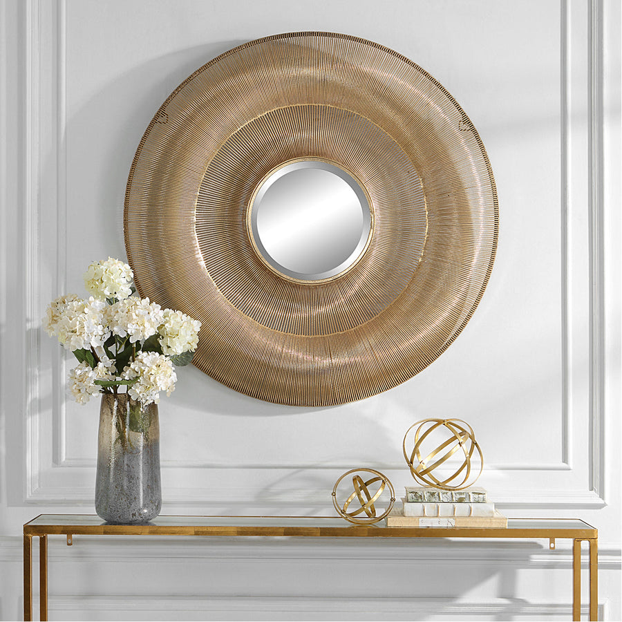 Uttermost Bauble Round Gold Mirror