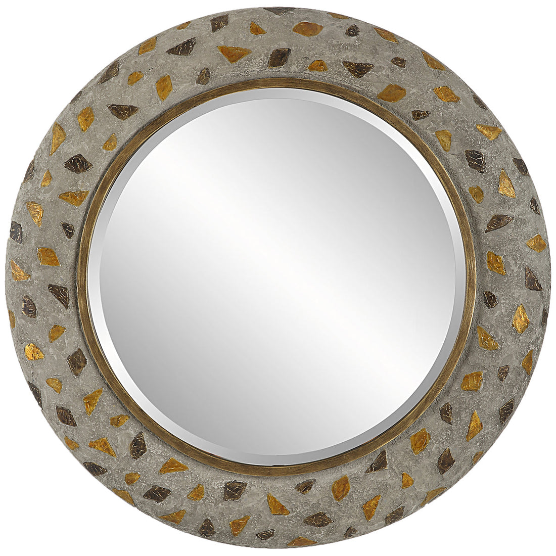 Uttermost Copper Terrazzo Round Mirror