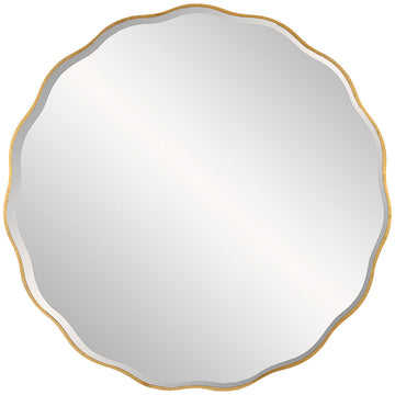 Uttermost Aneta Large Gold Round Mirror