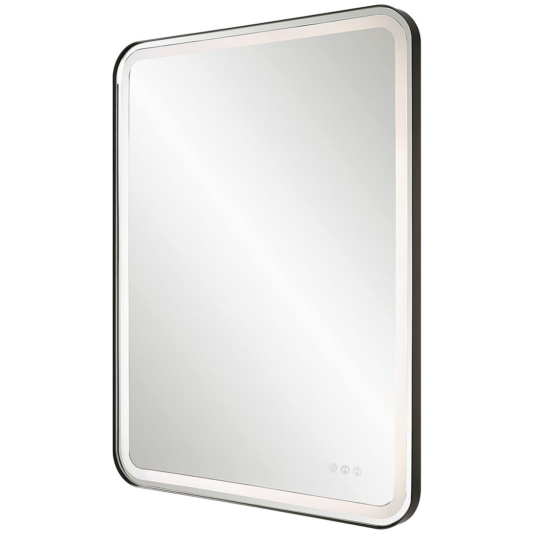 Uttermost Crofton Lighted Black Large Mirror