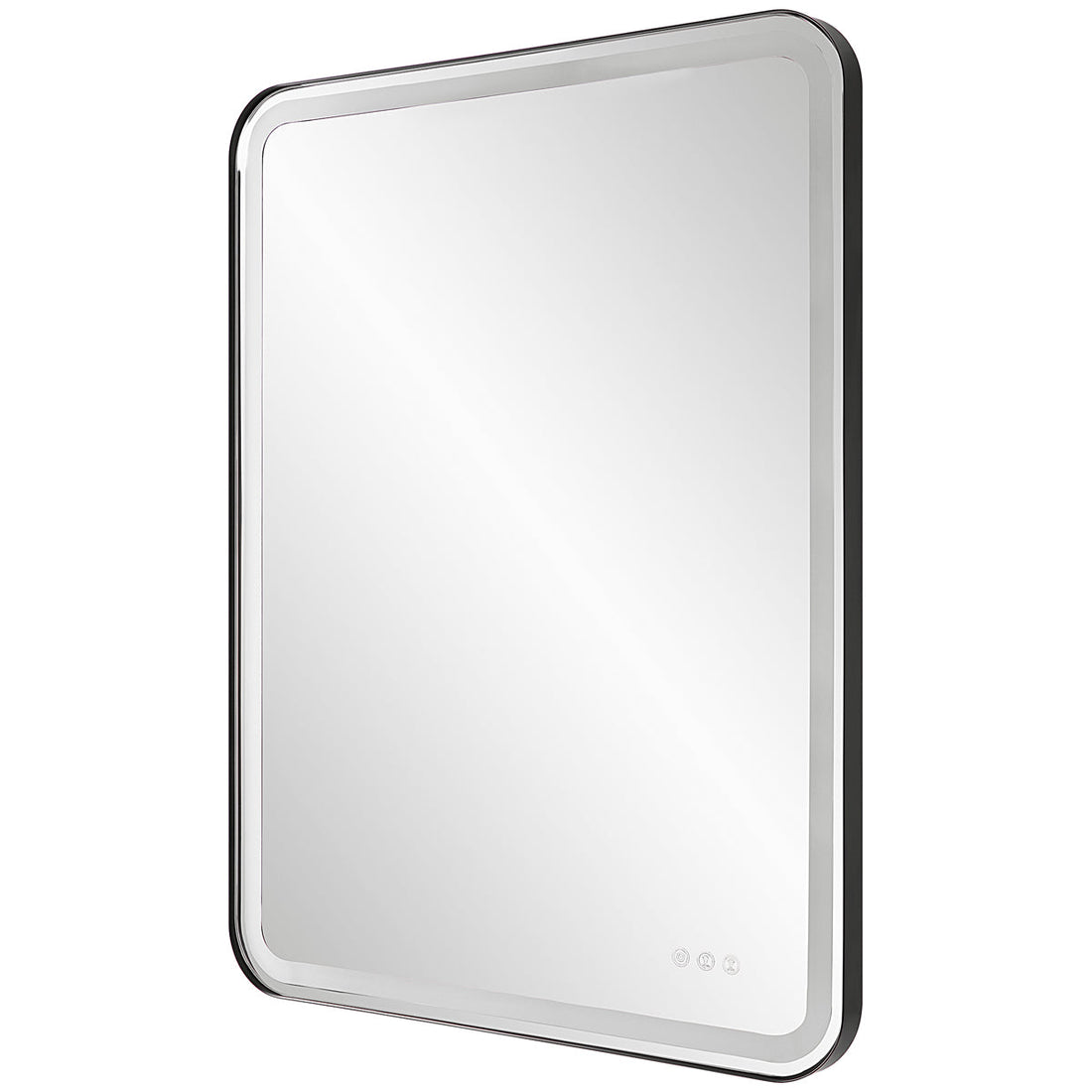 Uttermost Crofton Lighted Black Large Mirror