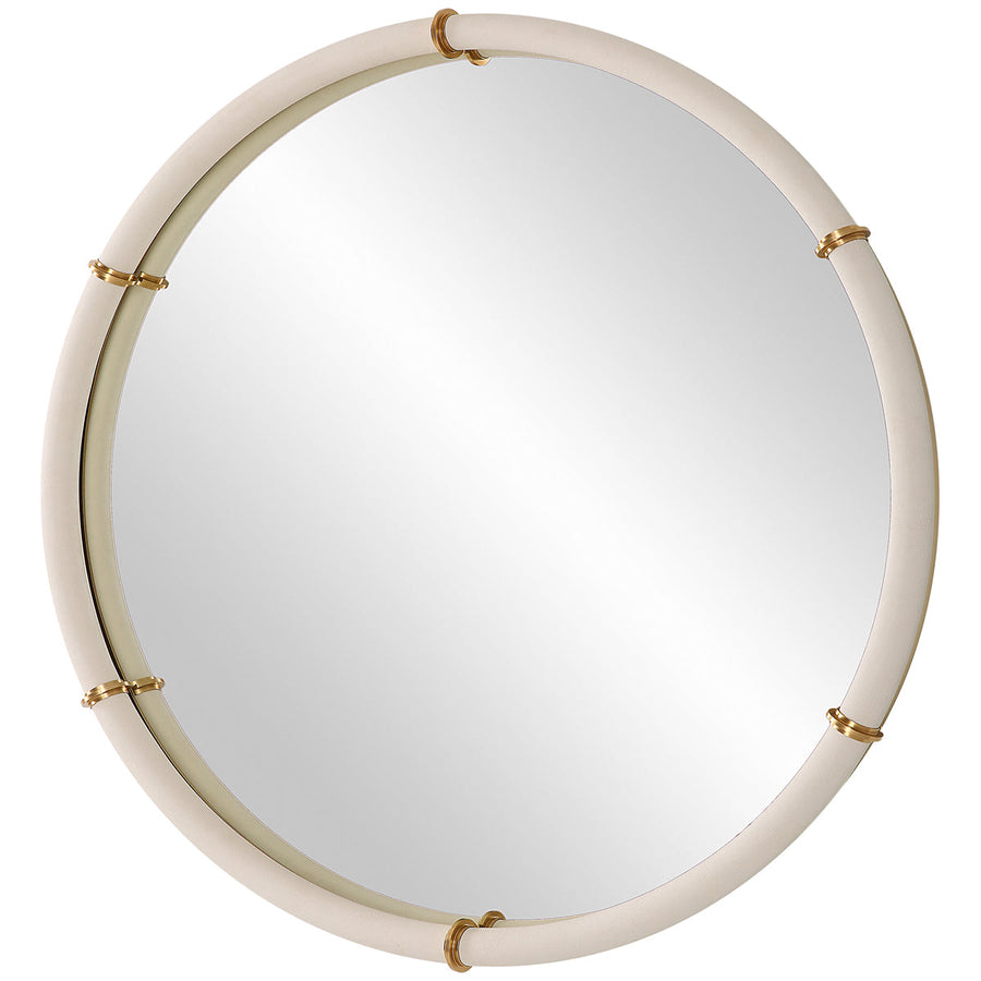 Uttermost Cyprus White Round Mirror