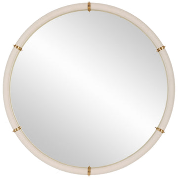 Uttermost Cyprus White Round Mirror