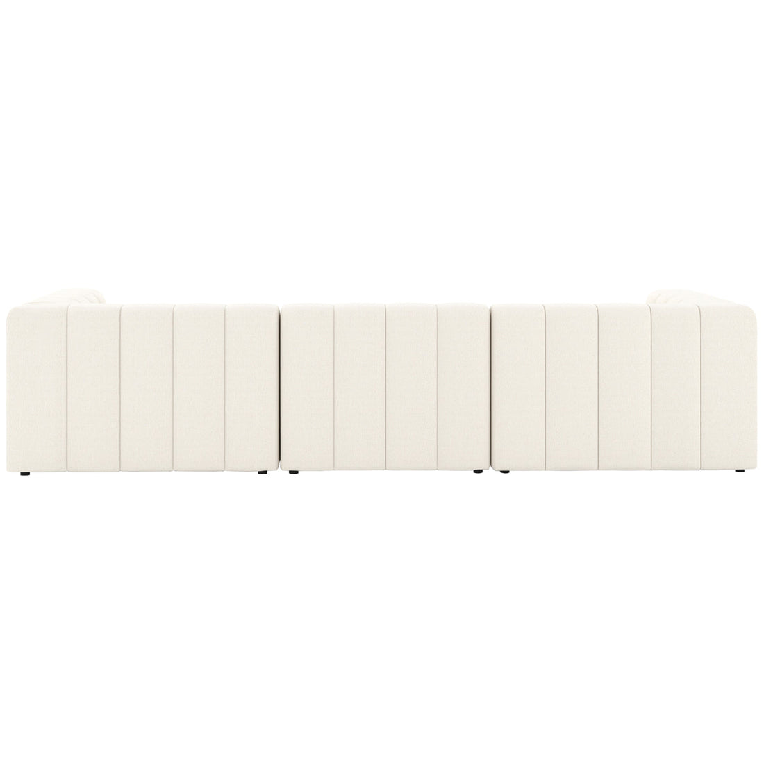 Four Hands Grayson Langham Channeled 3-Piece Cloud Sectional with Ottoman