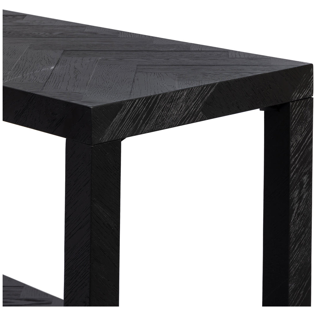 Four Hands Irondale Lamar Console Table - Drifted Matte Black Veneer