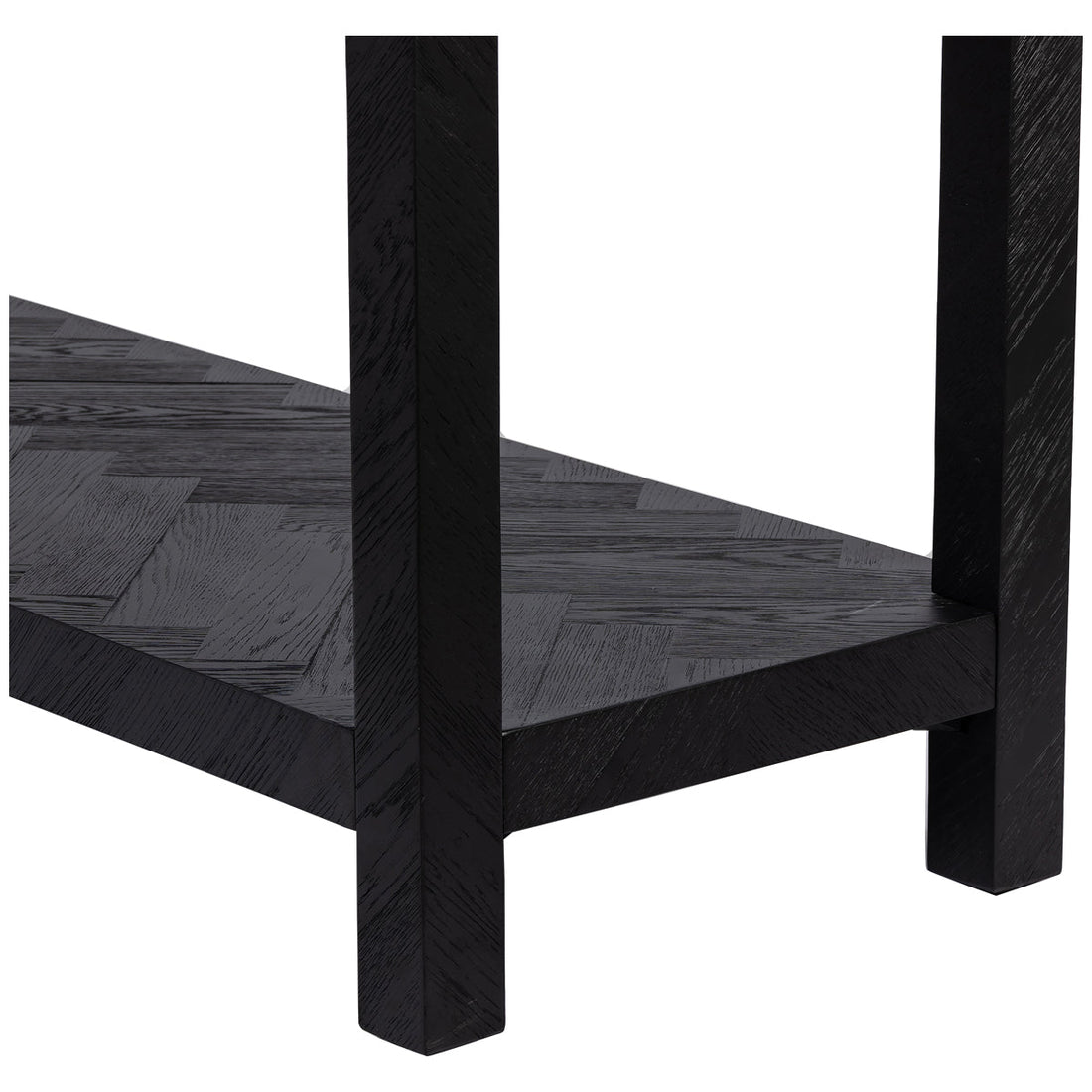 Four Hands Irondale Lamar Console Table - Drifted Matte Black Veneer