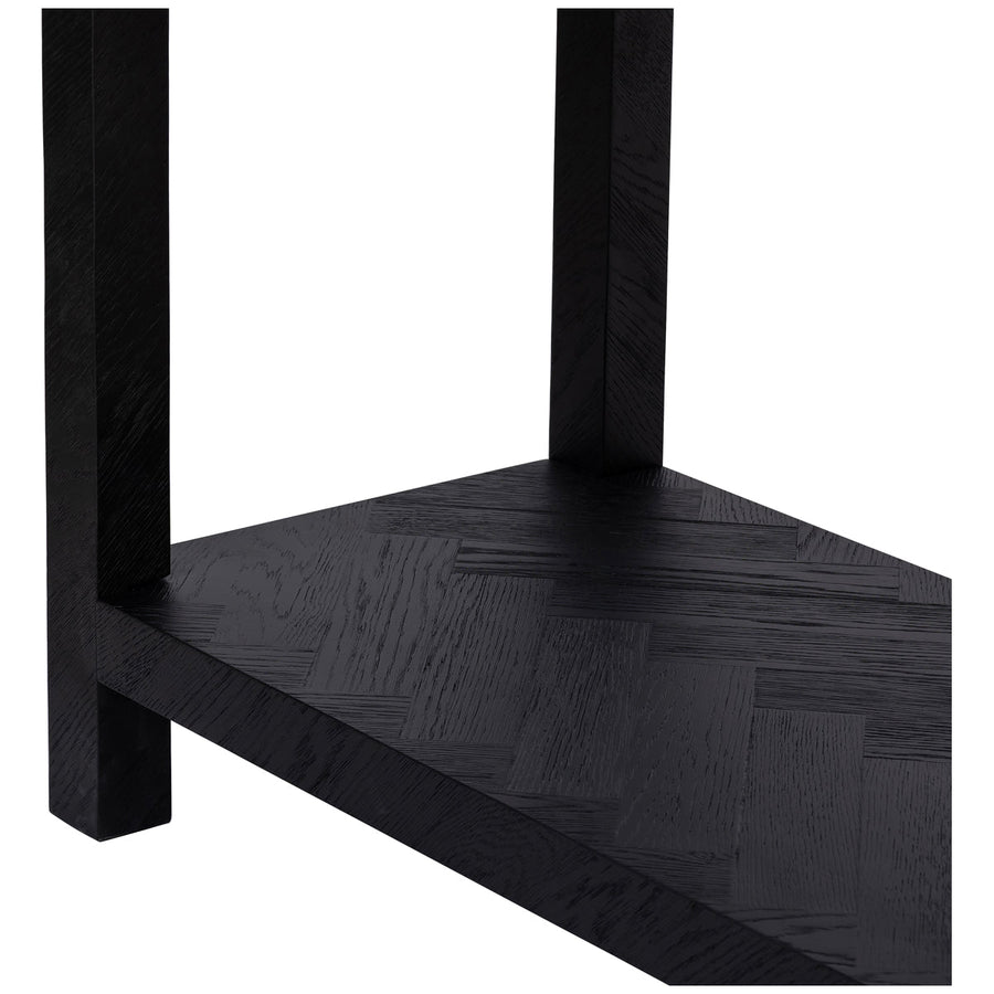 Four Hands Irondale Lamar Console Table - Drifted Matte Black Veneer