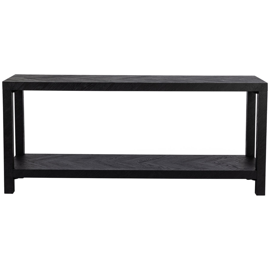 Four Hands Irondale Lamar Console Table - Drifted Matte Black Veneer