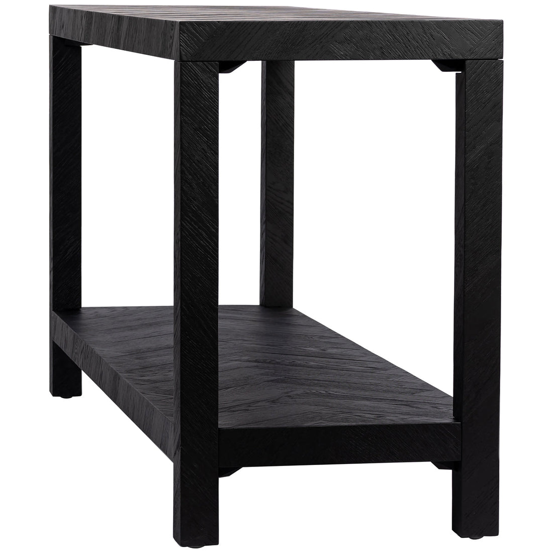 Four Hands Irondale Lamar Console Table - Drifted Matte Black Veneer