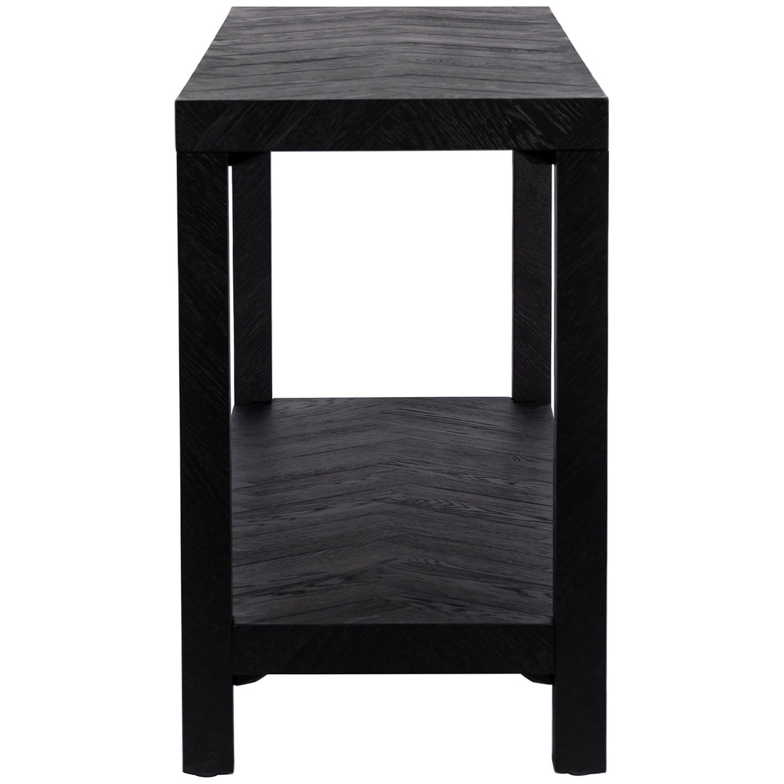 Four Hands Irondale Lamar Console Table - Drifted Matte Black Veneer