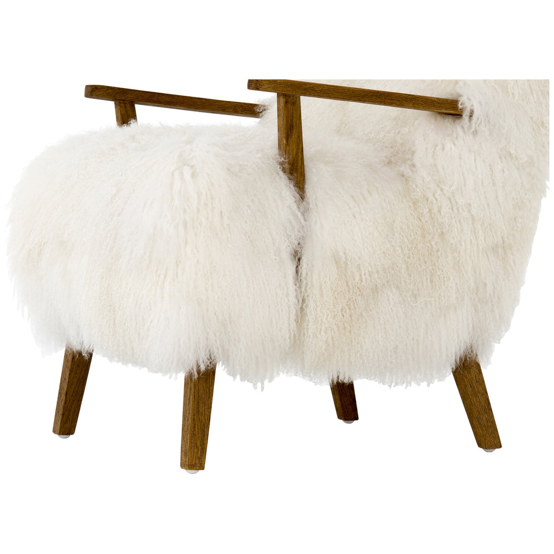 Four Hands Irondale Ashland Armchair - Mongolia Cream Fur