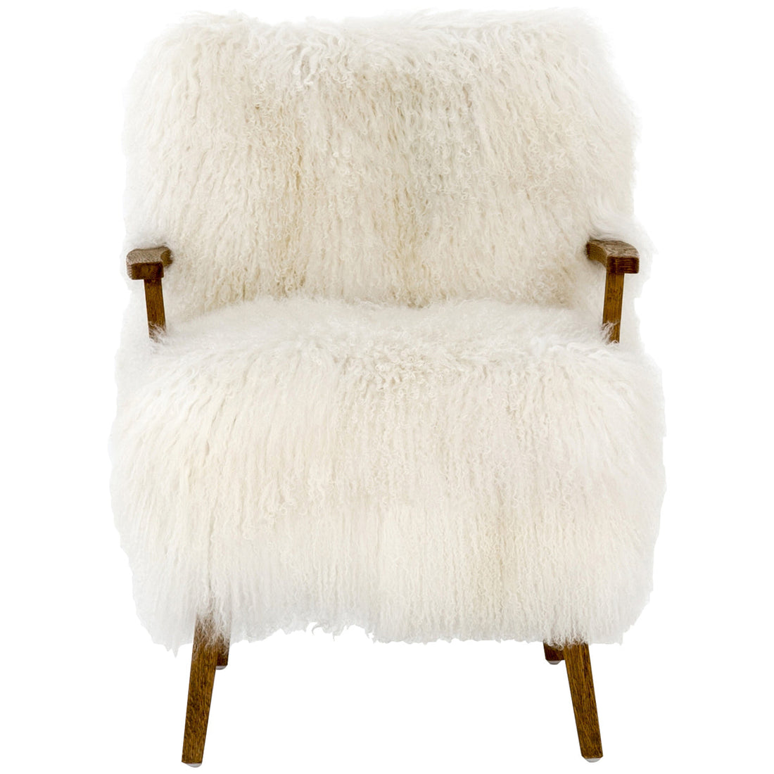 Four Hands Irondale Ashland Armchair - Mongolia Cream Fur