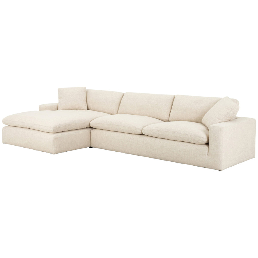 Four Hands Oslo Plume 2-Piece Sectional - Thames Cream