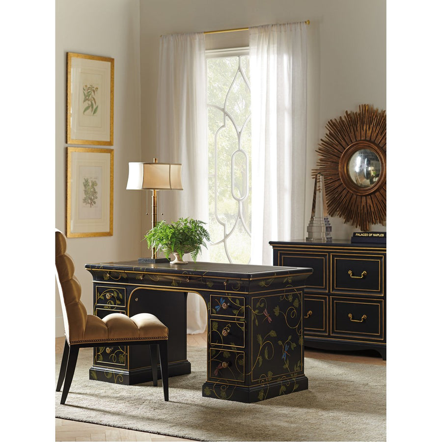 Sligh Studio Designs Enchantment Hand-Painted Double Pedestal Desk