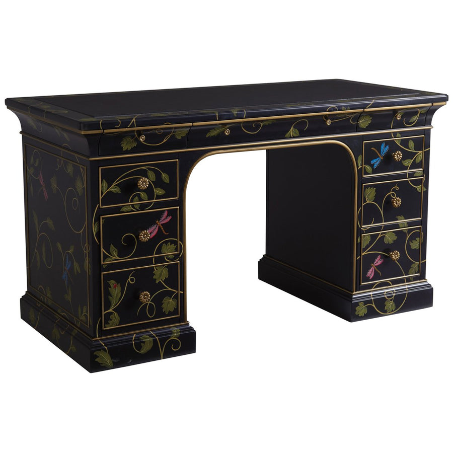 Sligh Studio Designs Enchantment Hand-Painted Double Pedestal Desk