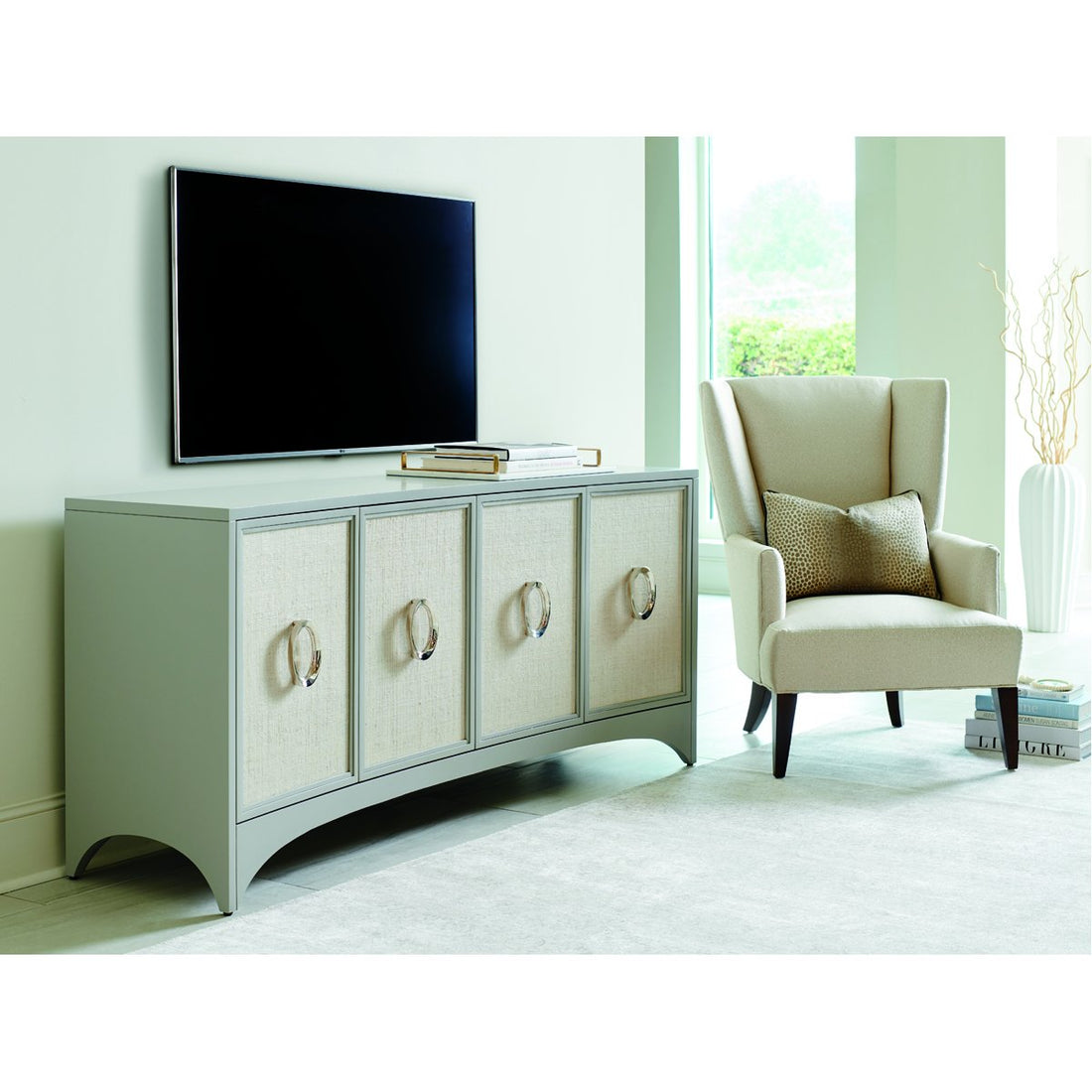 Sligh Studio Designs Newbury Park Raffia Media Console