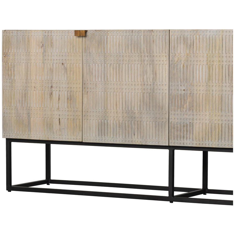 Four Hands Aiden Kelby Sideboard - Light Wash Carved Mango