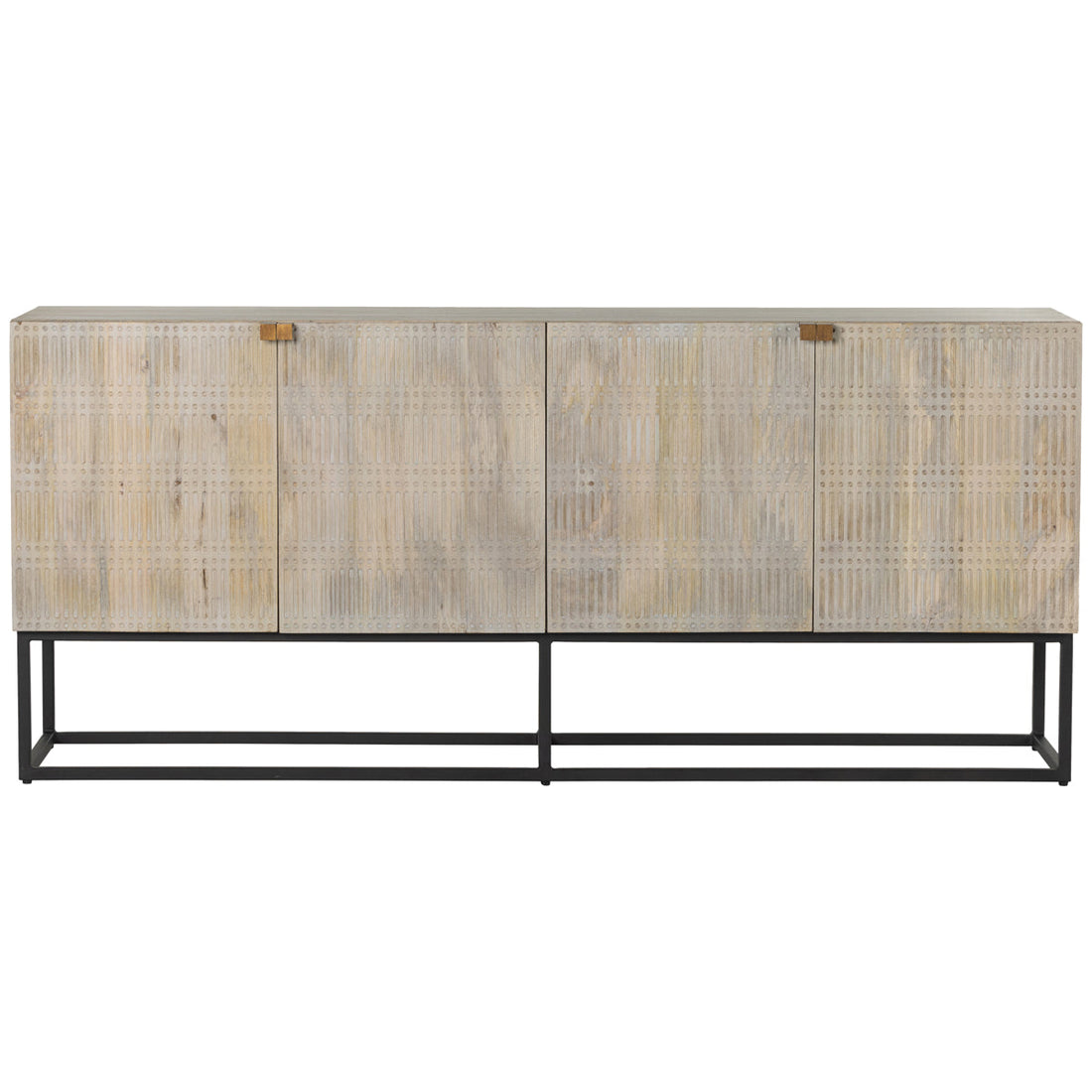 Four Hands Aiden Kelby Sideboard - Light Wash Carved Mango