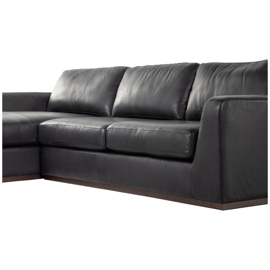 Four Hands Centrale Colt 2-Piece Leather Sectional - Heirloom Black