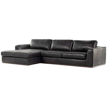 Four Hands Centrale Colt 2-Piece Leather Sectional - Heirloom Black