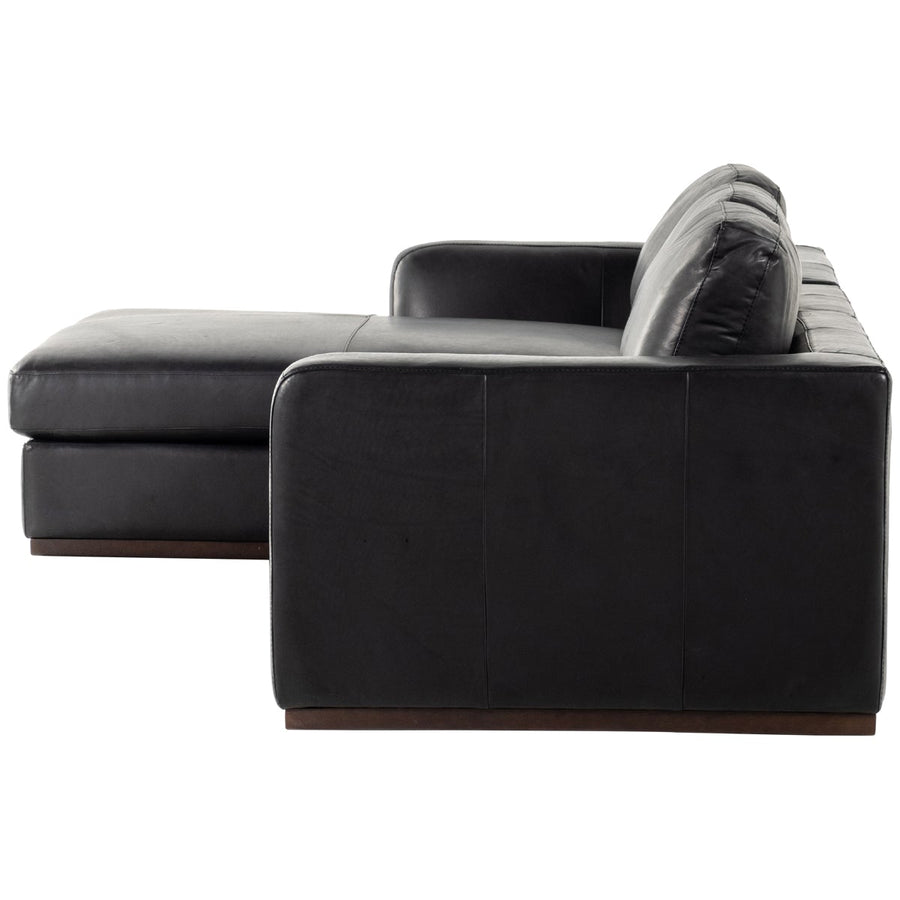 Four Hands Centrale Colt 2-Piece Leather Sectional - Heirloom Black