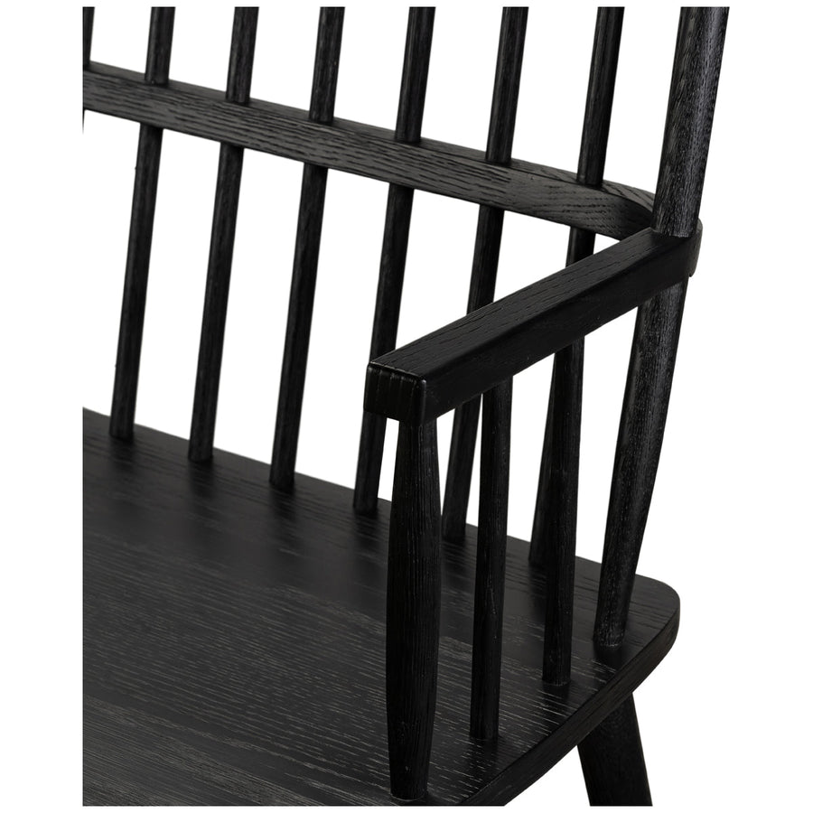 Four Hands Belfast Aspen Large Bench - Black Oak