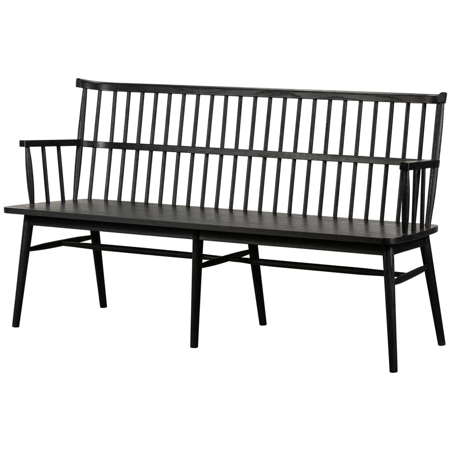 Four Hands Belfast Aspen Large Bench - Black Oak