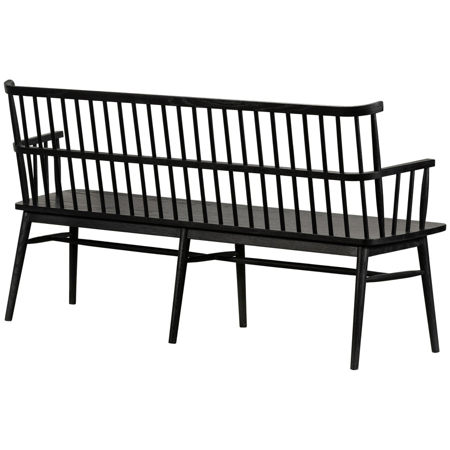 Four Hands Belfast Aspen Large Bench - Black Oak