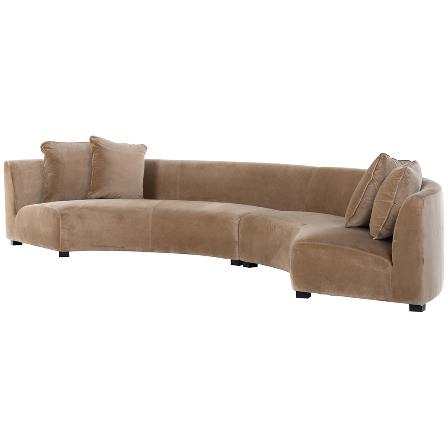 Four Hands Grayson Liam Sectional - Surrey Camel