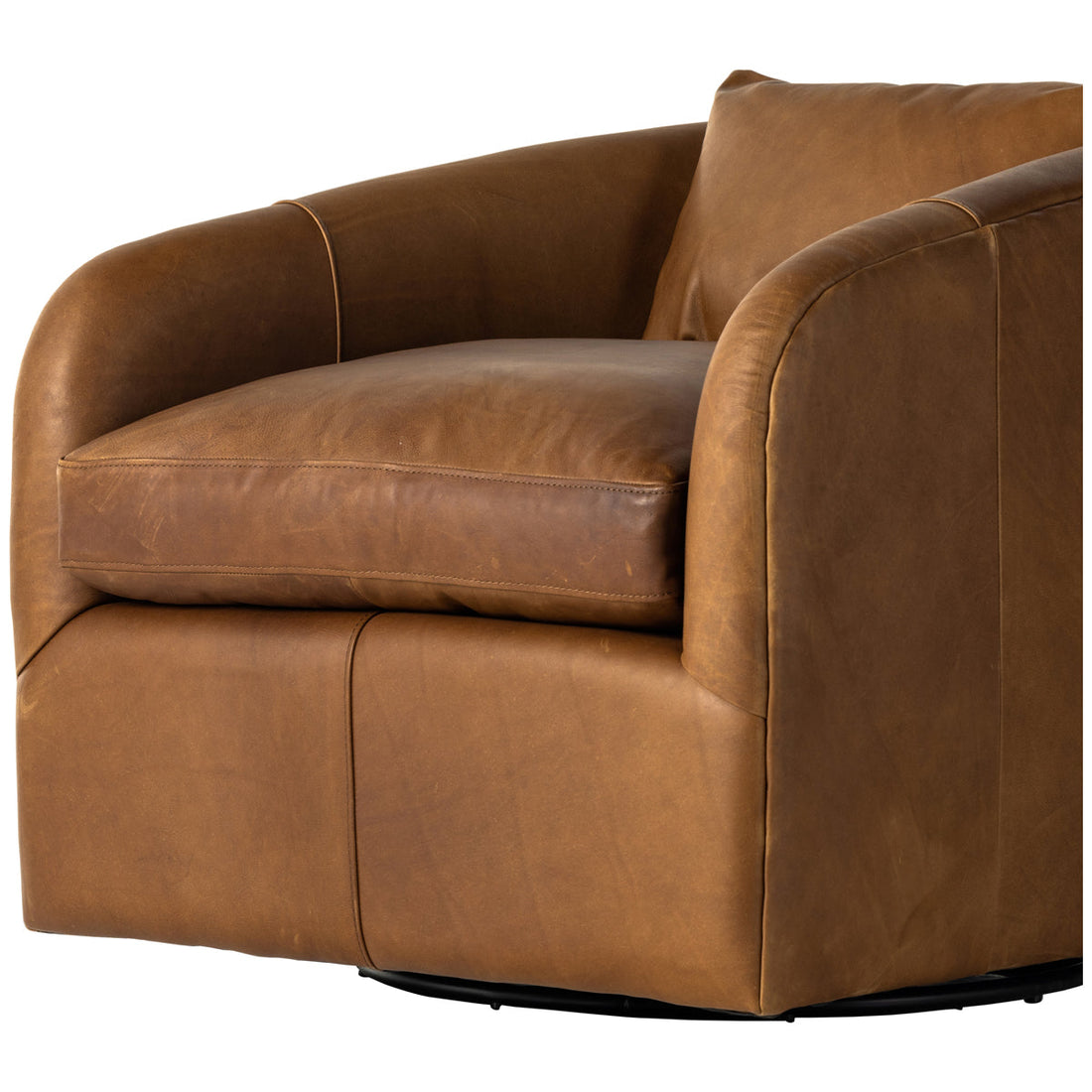 Four Hands Kensington Topanga Leather Swivel Chair