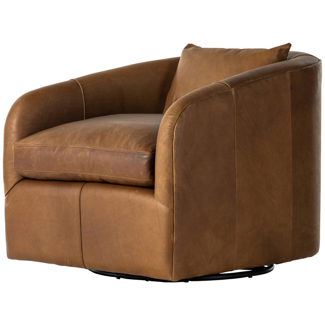 Four Hands Kensington Topanga Leather Swivel Chair