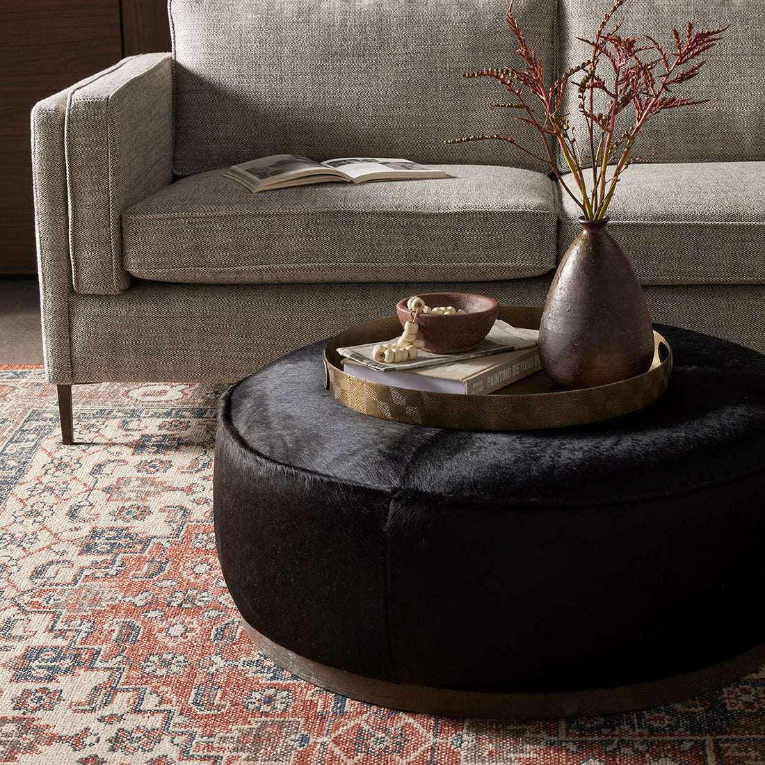 Four Hands Westgate Sinclair Large Round Ottoman