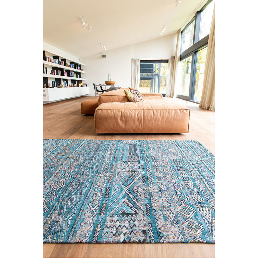 Louis de Poortere Antiquarian Kilim 9110 Zemmuri Blue Rug