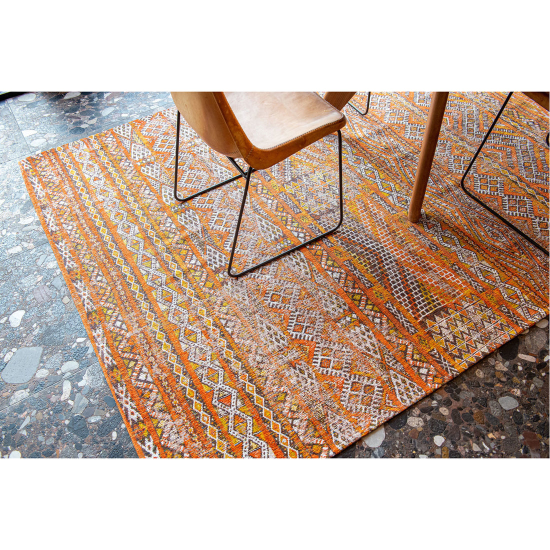 Louis de Poortere Antiquarian Kilim 9111 Riad Orange Rug