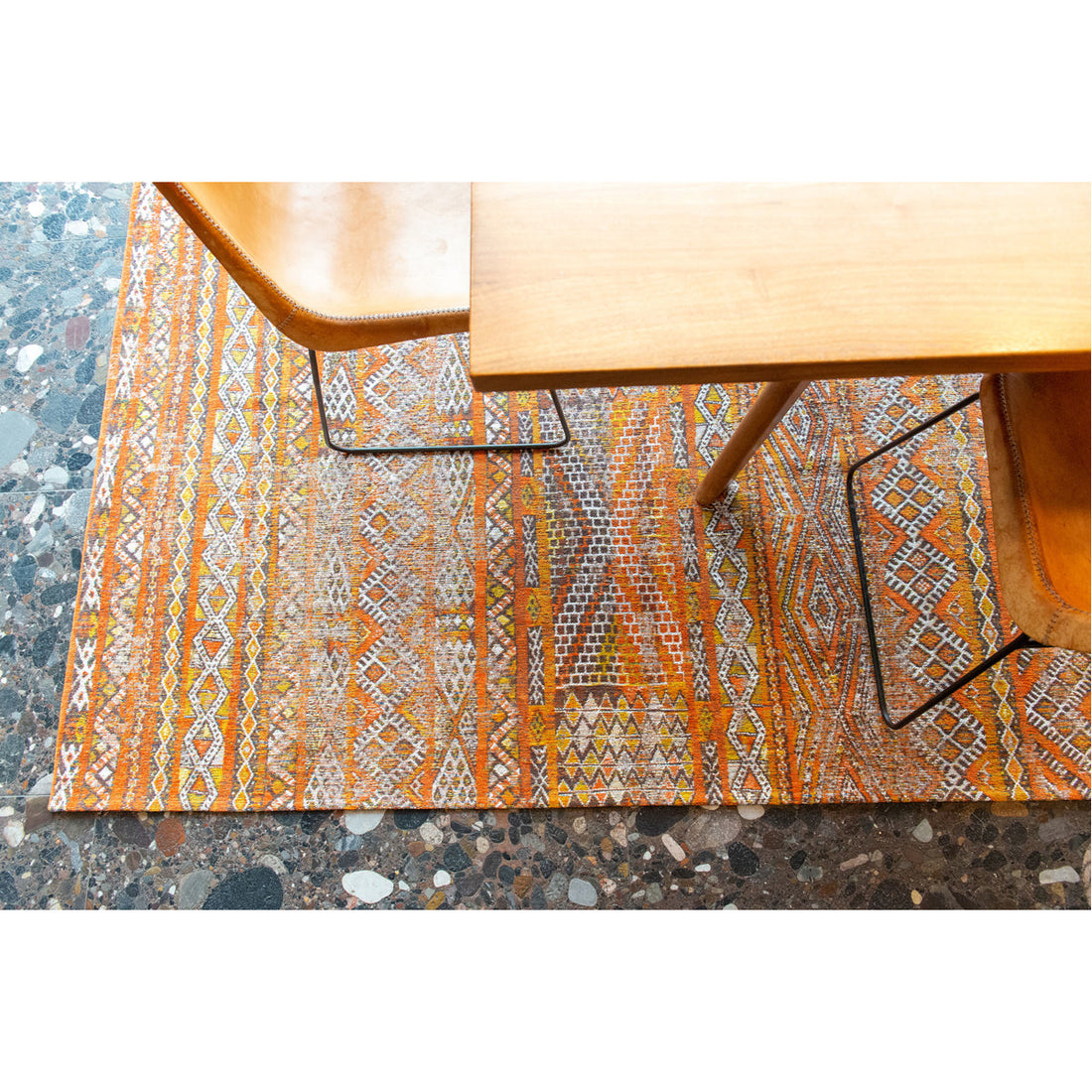 Louis de Poortere Antiquarian Kilim 9111 Riad Orange Rug