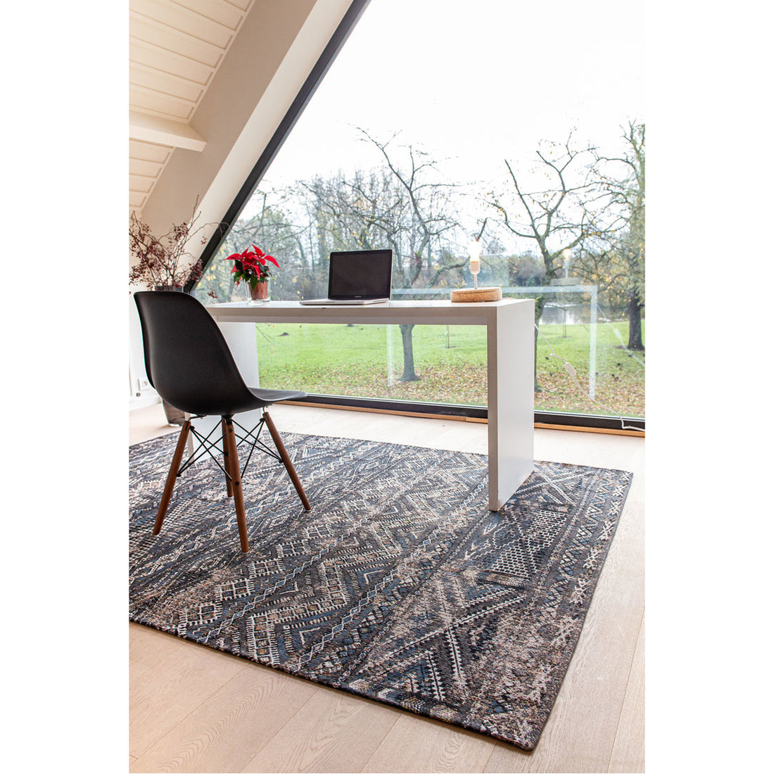 Louis de Poortere Antiquarian Kilim 9113 Black Rabat Rug