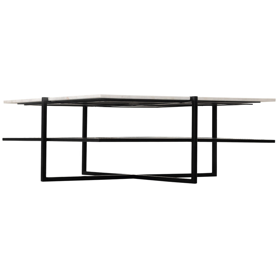 Four Hands Marlow Olivia Square Coffee Table - Iron Matte Black